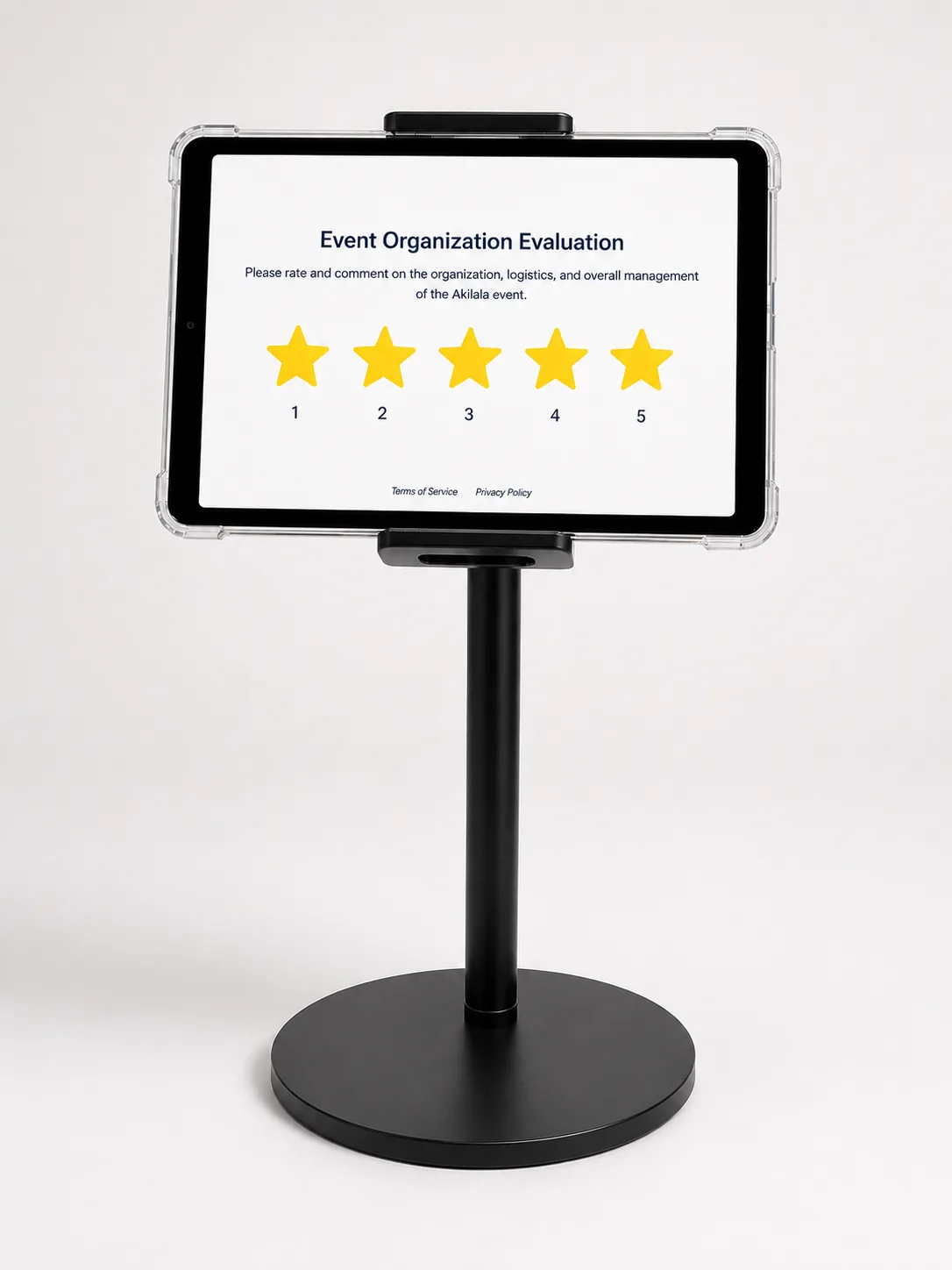 Tablet survey kiosk add-on